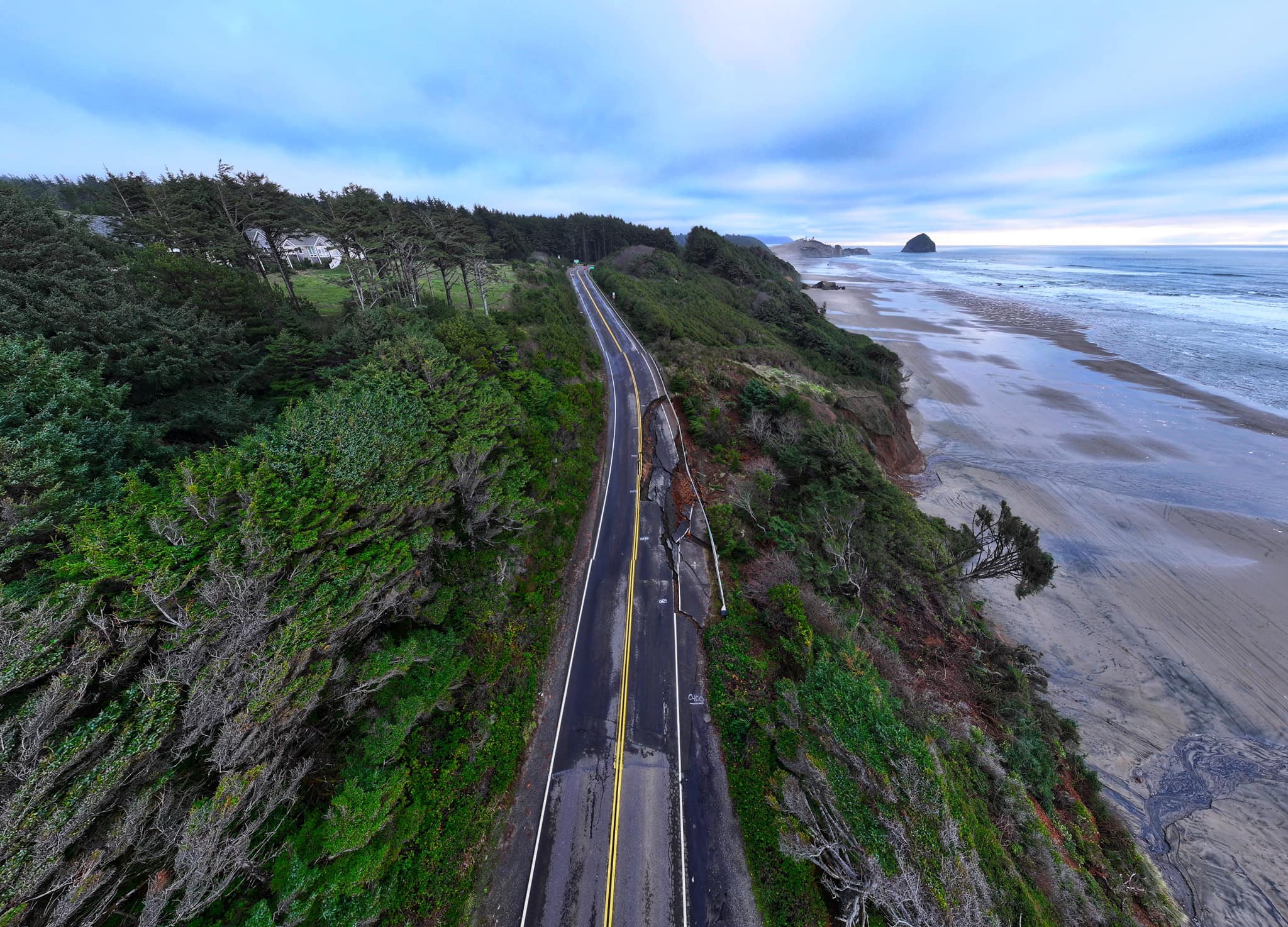 Pacific City to Tierra Del Mar, Sandlake Road Closure